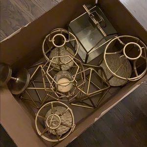 Gold decor AND Mercury glass votives